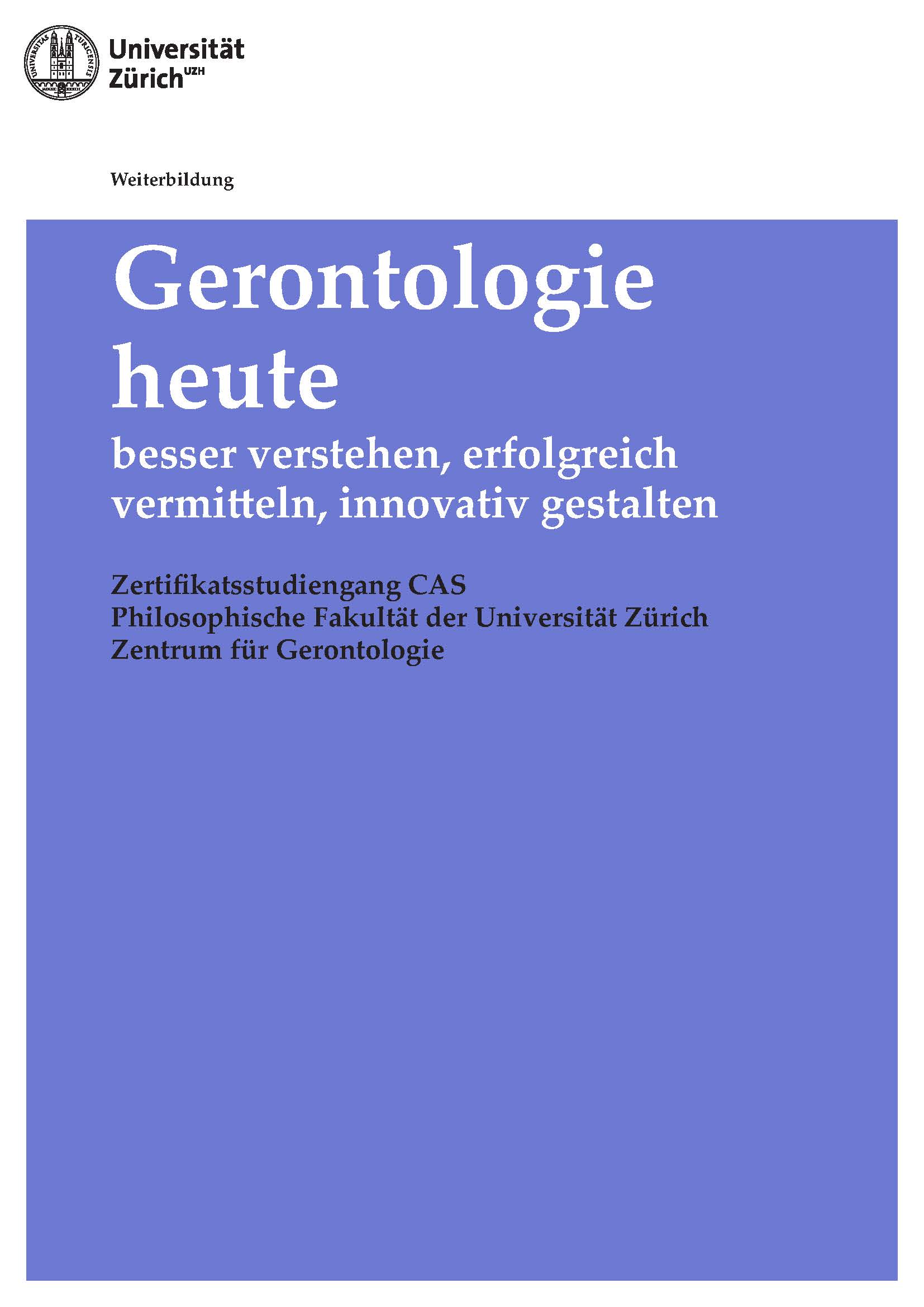 CAS Gerontologie heute